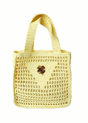 Мини авоська из рафии в стиле "prada"