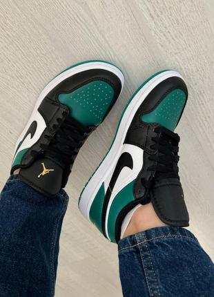 Круті кеди jordan low green black1 фото