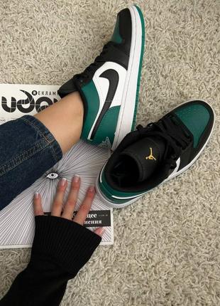 Круті кеди jordan low green black8 фото