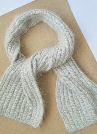 143 шарф ангора дитячийдитячий зимовий шарфик з ангори. дуже приємний на дотик, м'який.8 фото