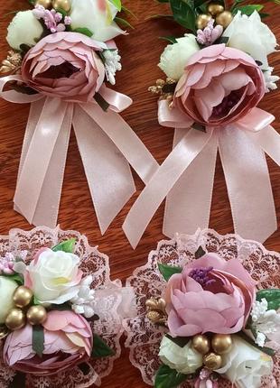 Бутоньерки для гостей, дружок, дружучей