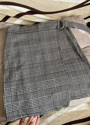 Юбка в клетку гусиная лапка