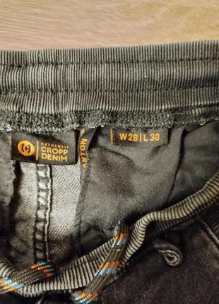 Джинсовые джоггеры, штаны сropp w28 l30, размер xs4 фото