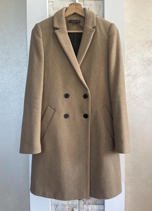 Женское классическое шерстяное пальто zara traf_outewear2 фото