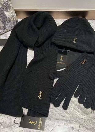 Комплект шапка, шарф, рукавички