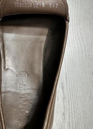 Bally брендові чоловічі коричневі шкіряні туфлі лофери молочний шоколад8 фото