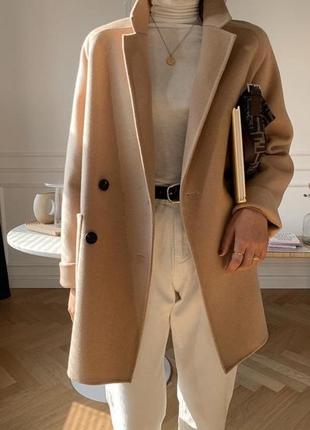 Женское классическое шерстяное пальто zara traf_outewear1 фото