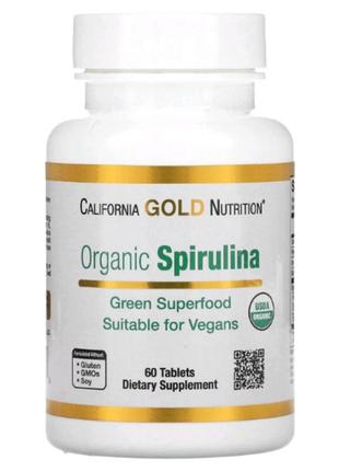 Витамины спирулина organic spirulina california gold nutrition