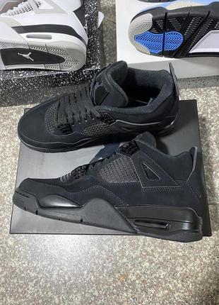 Кроссівки air jordan 4 retro black cat aj4 джордан ретро 4 чорні3 фото