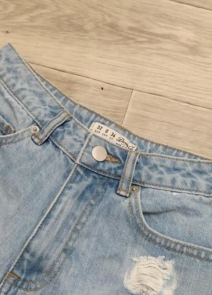 Базовые голубые джинсовые шорты2 фото