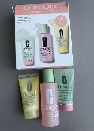 Набор clinique 3-step skin care kit skin type
