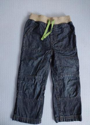 Джинси, штани на трикотажній підкладці подкладке утеплені утепленные р. 104-110 cherokee