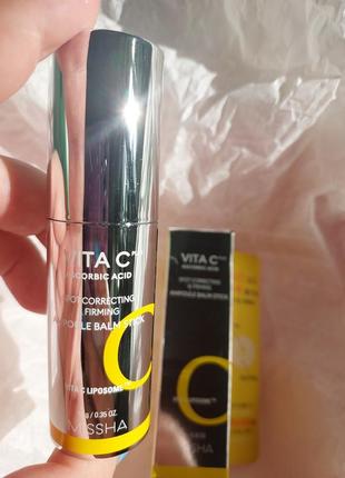 Missha vita c plus spot correcting firming ampoule balm stick подвійна ампула бальзам стік з вітаміном с 10.2025