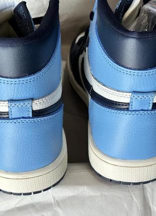 Кроссовки высокие кеды jordan 1 retro high obsidian unc 555088-1406 фото