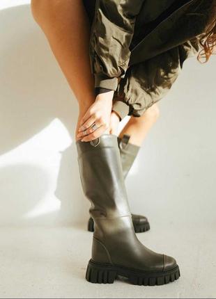 Сапоги кожаные зимние gl shoes