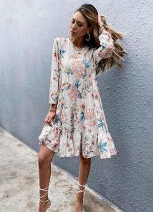 Ярусна сукня з фактурної тканини