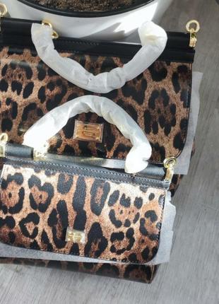 Сумка кожаная под леопард dolce gabbana👑