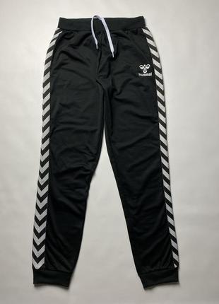 Спортивні штани hummel з лампасами чорні оригінал1 фото