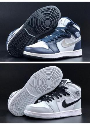 Мужские демисезонные высокие кроссовки nike air jordan1 фото