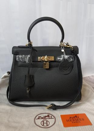 Шкіряна сумка в стилі hermes kelly 28