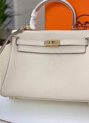 Кожаная сумка в стиле hermes kelly 28