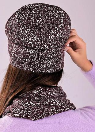 Новая шапка + снуд (шарф, хомут) на флисе2 фото