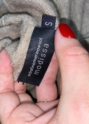 Шерстяна водолазка без рукавів топ з горлом в’язана жилетка woolmark massimo dutti вязаная жилетка водолазка гольф без рукавов топ4 фото