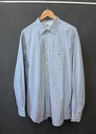 Lacoste лакост рубашка в полоску оригинал размер хл