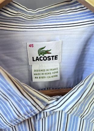 Lacoste лакост рубашка в полоску оригинал размер хл3 фото