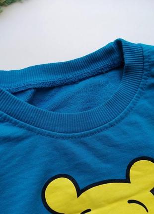 Голубой свитшот/реглан/свитер для мальчика с мишкой винни пух5 фото