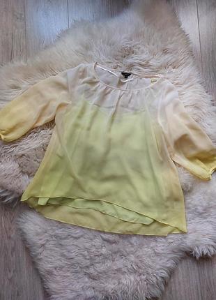 💛💙💖 воздушная блузка прозрачная с майкой