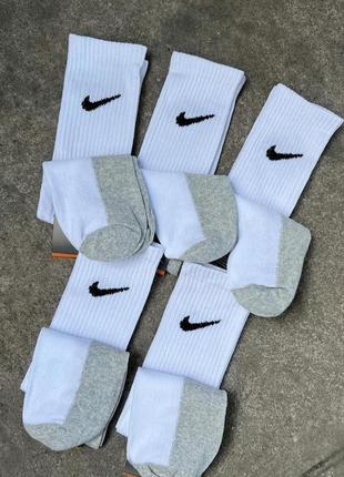 Шкарпетки nike з сірою стопою, носки найк для тренувань, купити високі шкарпетки nike чоловічі 40-45