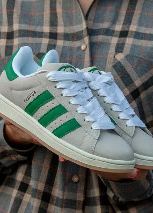 Мужские кроссовки adidas campus grey green