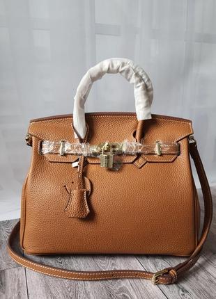 Кожаная сумка в стиле hermes birkin 30