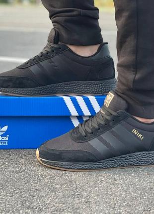 Кроссовки зимние мужские адидас adidas iniki black winter, мужские кроссовки адидас зимние, кроссовки зимние адидас