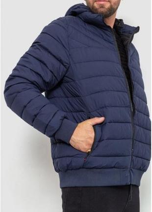 Куртка мужская демисезонная, цвет темно-синий3 фото
