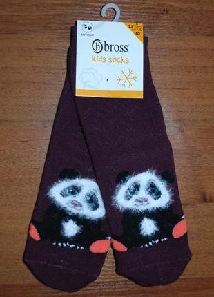 Теплі махрові шкарпетки 1-3, 3-5, 5-7, 7-9 бросс bross панда1 фото