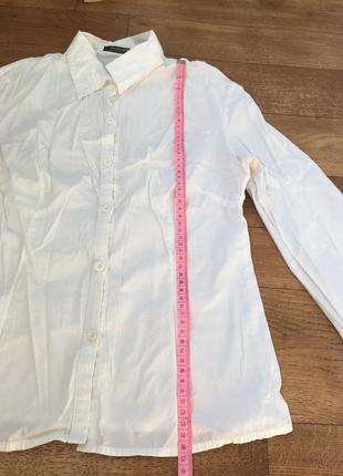 Белая блузка с длинным рукавом. белая рубашка универсальная3 фото