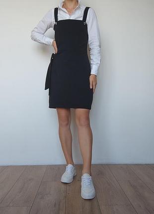 Сукня/ сарафан на широких бретелях з крадратним вирізом/ шкільний сарафан, s/42-44