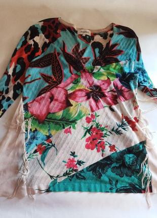 Кофта блуза блузка лонгслив свитшот кардиган цветы свободная6 фото