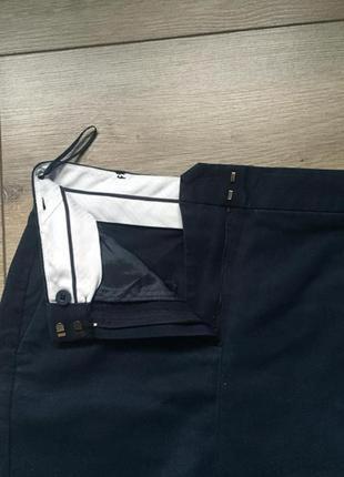 Базовая синяя мини юбка. короткая прямая синяя xs-s mango9 фото