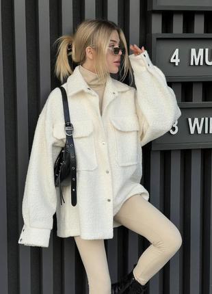 Базовая рубашка - идеальный  oversize для осени и зимы из теплого меха