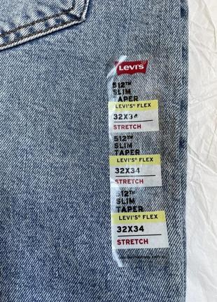 Новые мужские джинсы levi’s, 512 slim taper, 32/345 фото