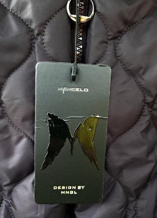 Женская демисезонная стеганая куртка mangelo, качество отличное, 50р.7 фото