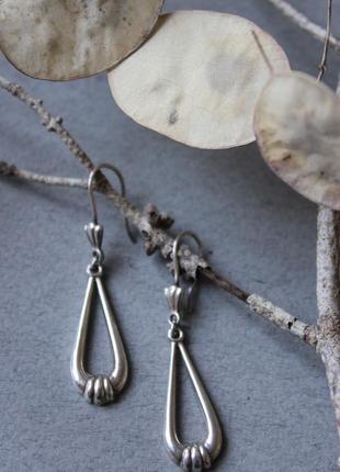 Вишукані вінтажні срібні кульчики до 1991р