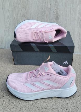Нежные розовые кроссовки сетка adidas duramo 40-40,5