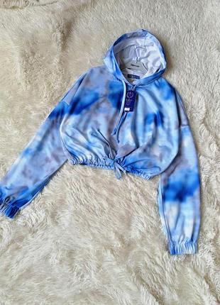 Кофта худи світшот капюшон принт тай дай