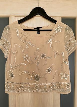 Блузка вишита і з бісеру