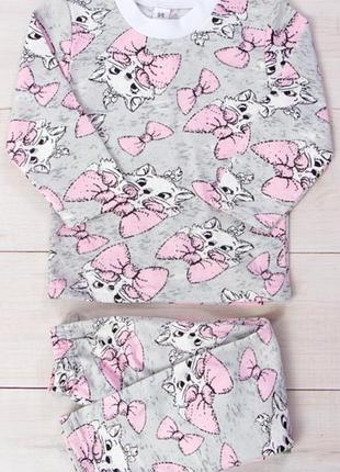 Пижама с начесом, котики-бантики, 2 3года, 98см