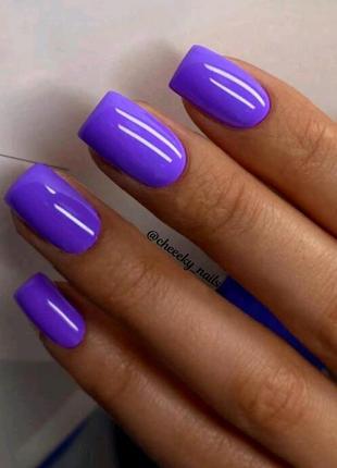 Накладні нігті фіолетові зі скотчем 24 шт